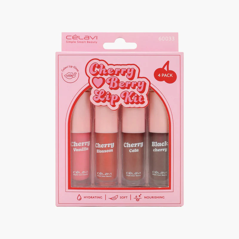 Kit de gloses con color cherry berry Celavi