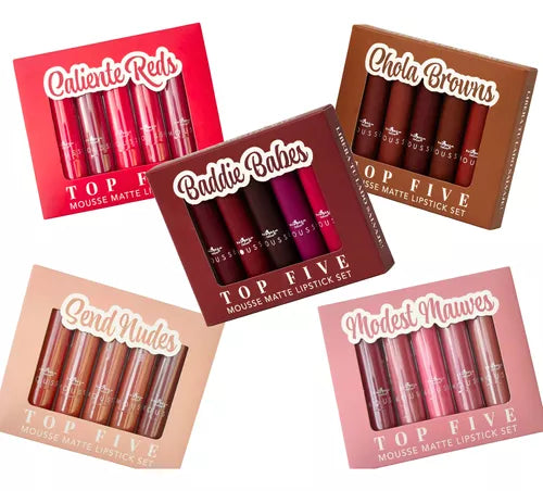 Labiales Mousse Matte Lipstick - Top Five Sets