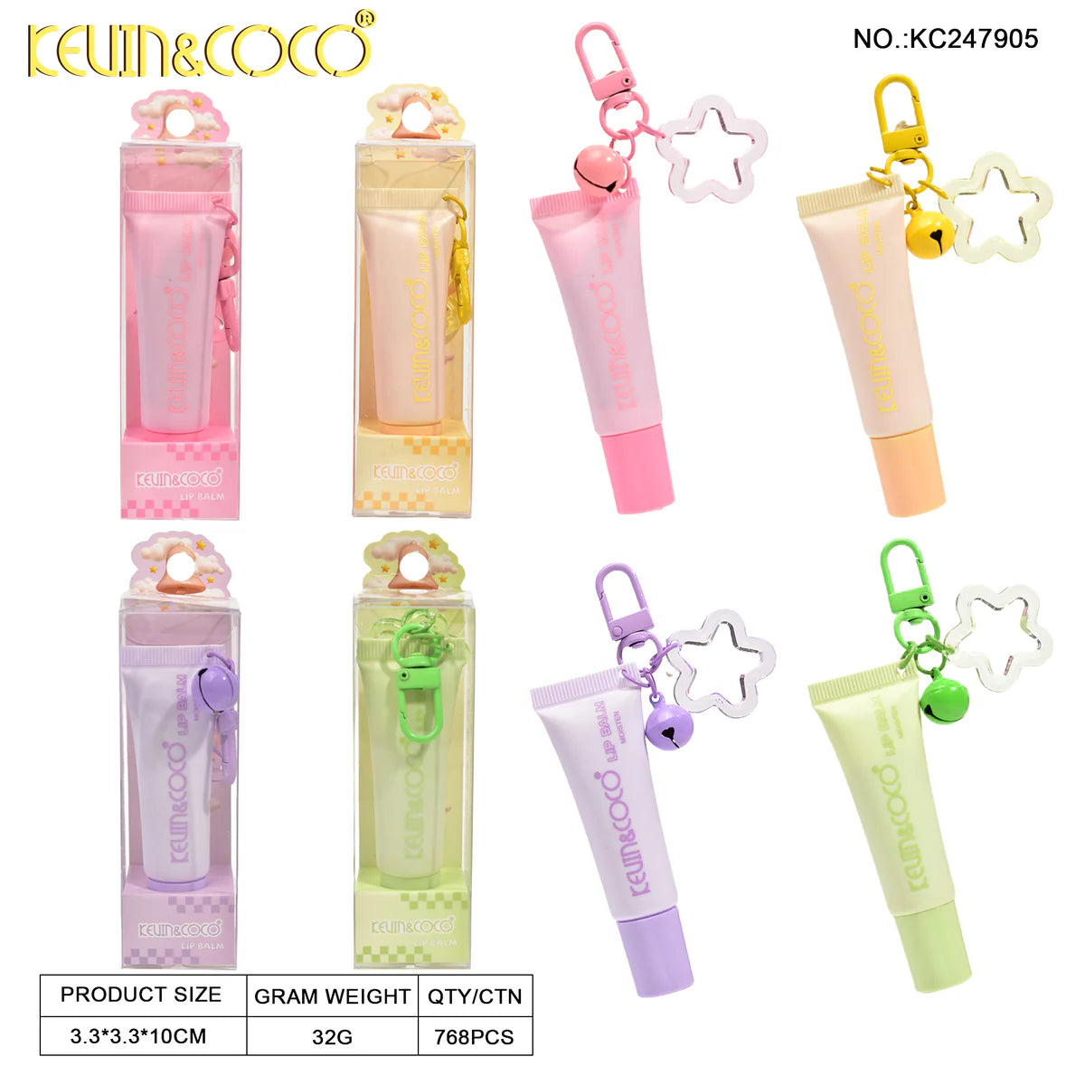 Lipbalm con llavero Kevin&Coco
