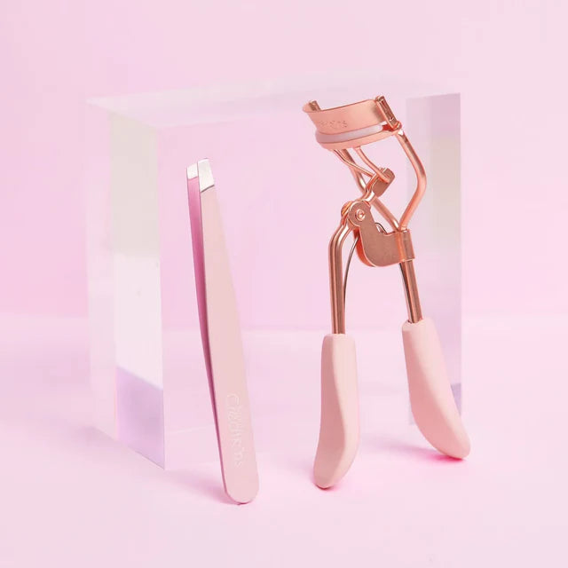 Rizador de pestañas y pinza Rosa / Oro rosa