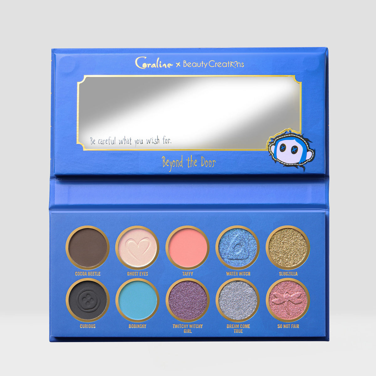 Beauty Creations x Coraline Paleta de sombras Beyond the Door