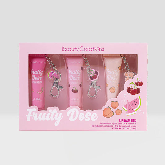 Fuity Dose Keychain Lip Balm Trio Set Beauty Creations