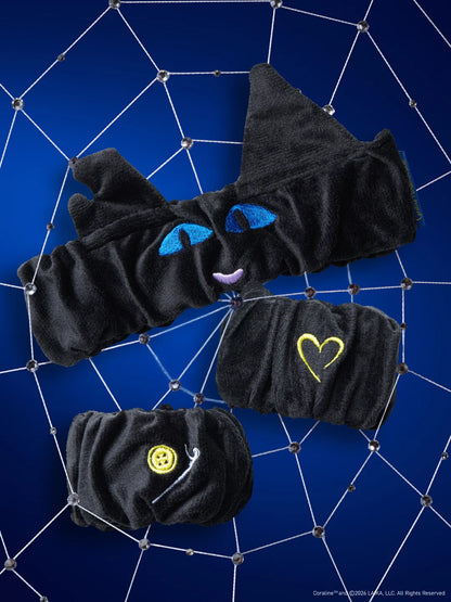 Beauty Creations x Coraline Vincha + muñequeras “Cats Don’t Talk”