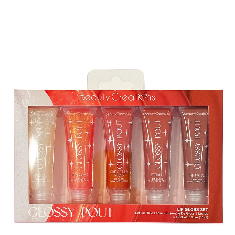GLOSSY POUT Lip Gloss Set x5 – Brillo Labial Hidratante