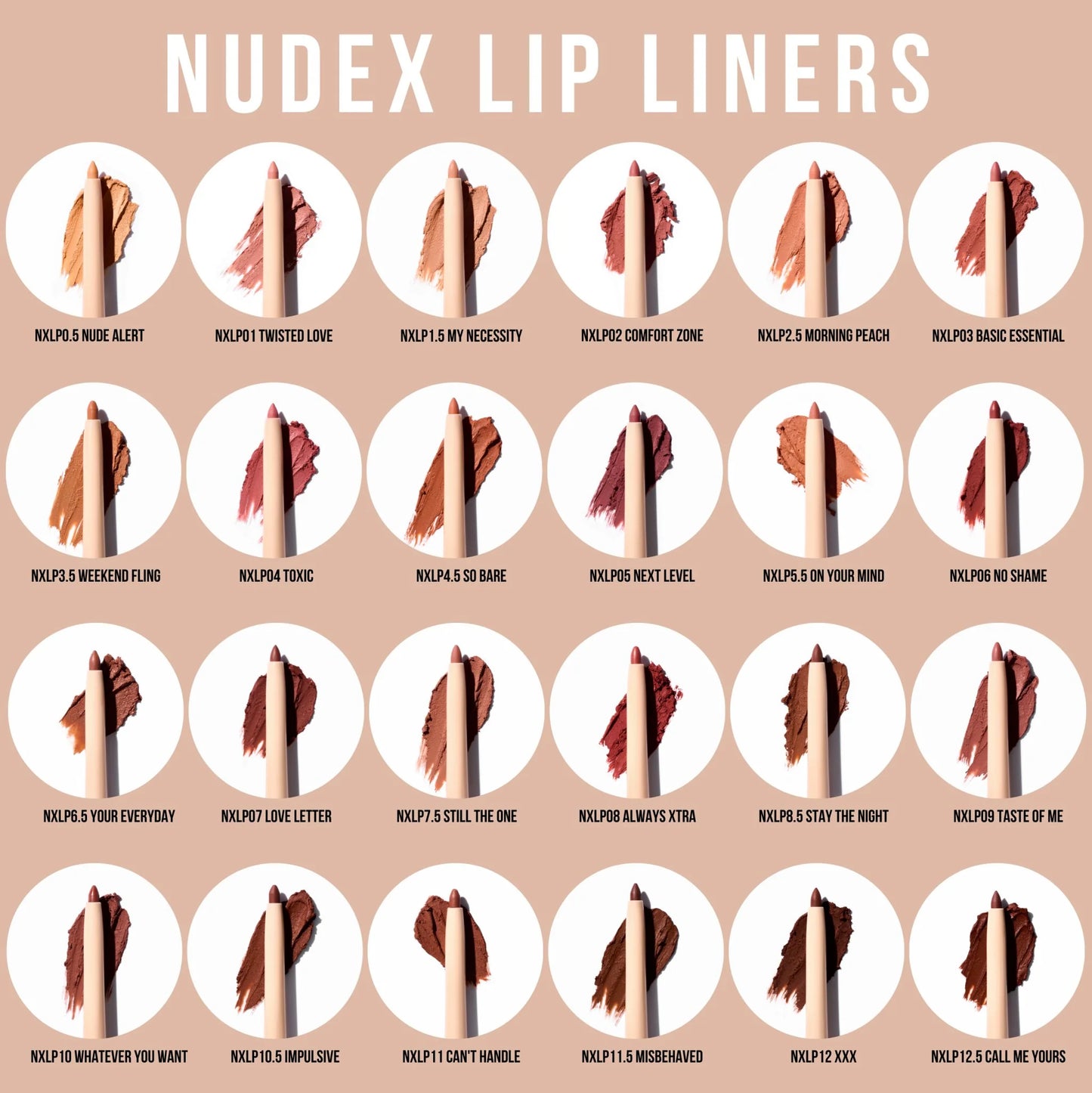 Delineadores Nude X Beauty Creations